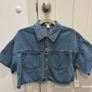 Denim Cropped Shirt